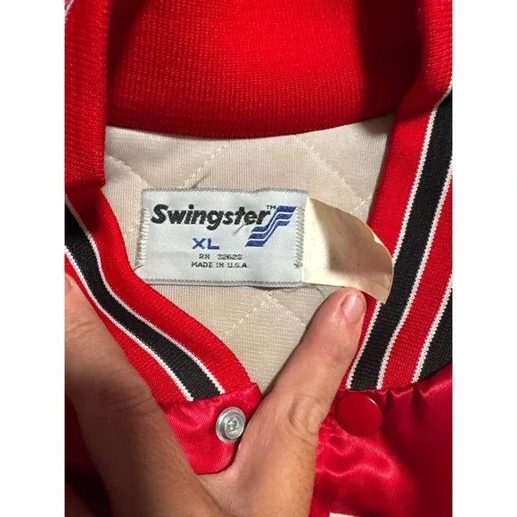 Vintage 80's Swingster Georgia Bulldogs UGA Dawgs Bomber Jacket Mens XL USA Made - Picture 4 of 6